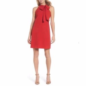 Vince Camuto Halter Neck Shift Dress Red Size 4